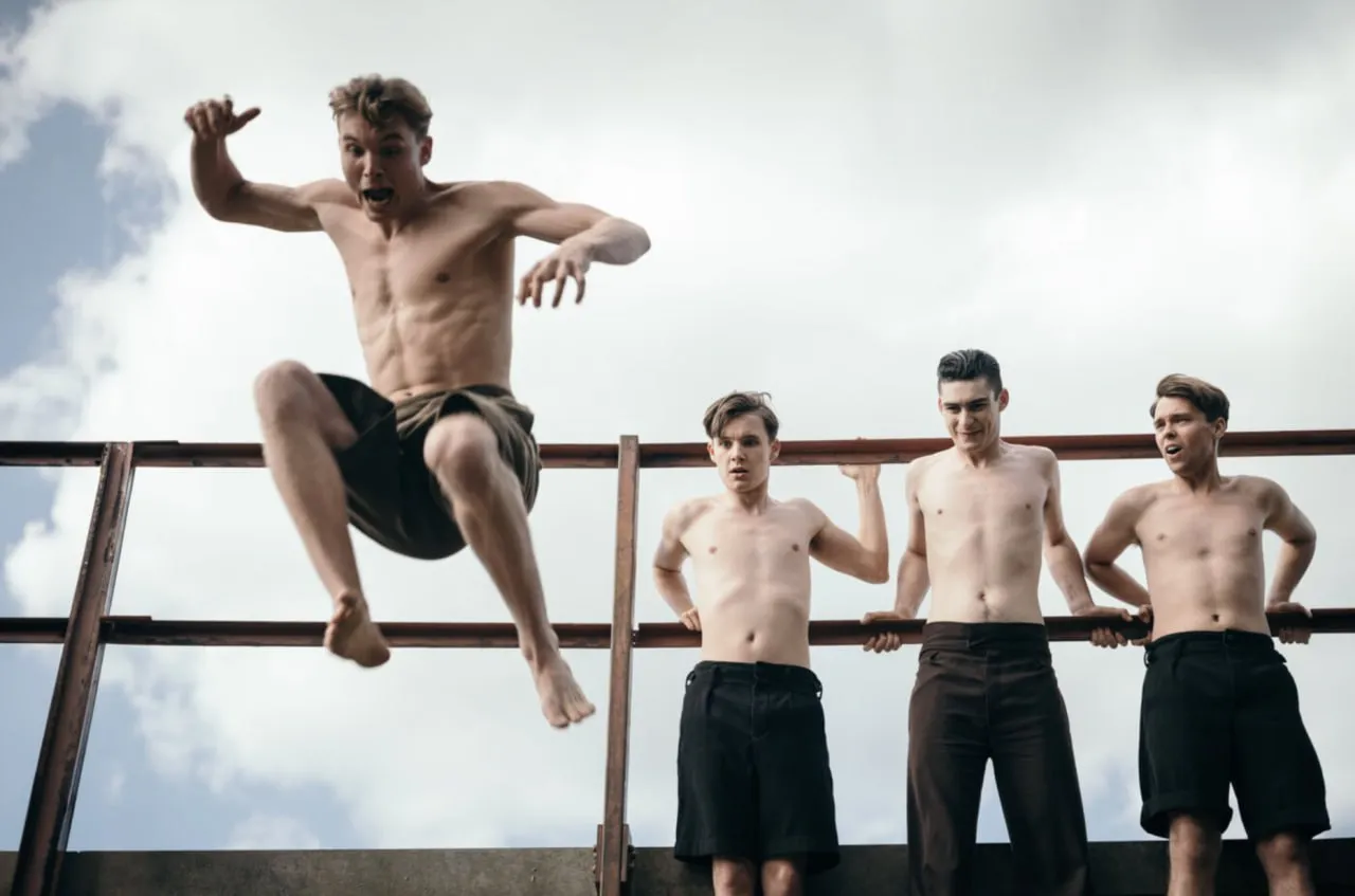 Ferdinand McKay in Truth and Treason film jumping action scene